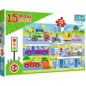 Puzzle Trefl Baby 15 Maxi 14279 Pojazdy Miejskie