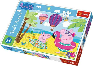 Puzzle Trefl 24 Maxi 14293 Świnka Peppa Na Wakacjach