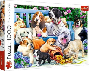 Puzzle Trefl 1000 10556 Psy W Ogrodzie