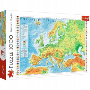 Puzzle Trefl 1000 10605 Mapa Fiz Europy