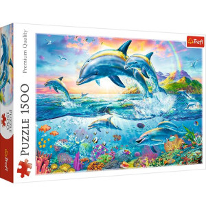 Puzzle Trefl 1500 26162 Rodzina Delfinów