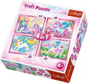 Puzzle Trefl 4w1 34321 Jednorożce