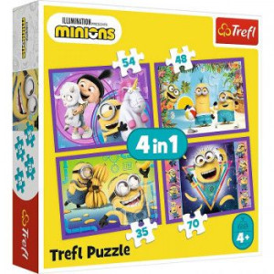 Puzzle Trefl 4w1 34345 Minionki
