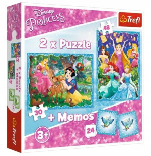 Puzzle Trefl + Memos 90815 Księżniczki