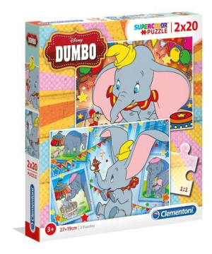 Clementoni 24756 Puzzle 2x20 Dumbo