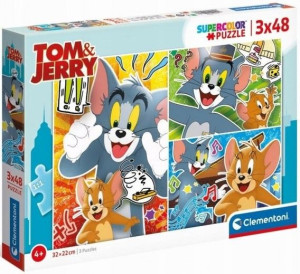 Clementoni 25265 Puzzle 3x48 Tom&jerry
