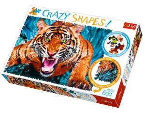 Puzzle Trefl 600 11110 Crazy Shapes Oko W Oko Z Tygrysem