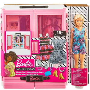 Barbie Gbk12 Szafa Na Ubranka + Lalka
