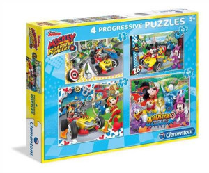 Clementoni 07718 Puzzle 4w1 Mickey I Raźni Rajdowcy