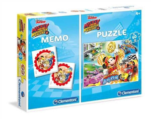 Clementoni 07917 Puzzle 60 + Memo Mickey I Raźni Rajdowcy