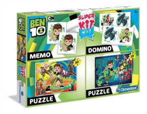 Clementoni 08218 Puzzle 2x30 + Memo + Domino Ben 10
