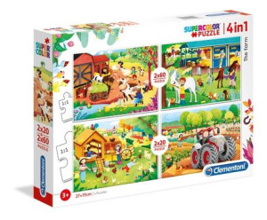 Clementoni 21304 Puzzle 4w1 Farma