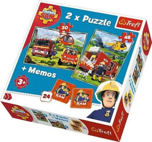 Puzzle Trefl + Memo 90791 Strażak Sam Strażacy W Akcji