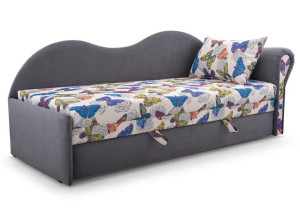 Tapczanik tapczan sofa dla dzieci WENUS szary prawostronny