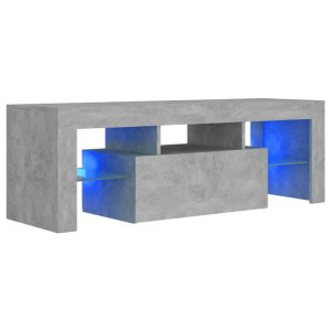Szafka pod TV z oświetleniem LED, szarość betonu, 120x35x40 cm