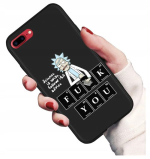 Etui czarne matowe do Iphone 7 8 PLUS Wzory Case
