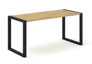 Stół ogrodowy drewniany 180 cm olcha + metalowy stelaż