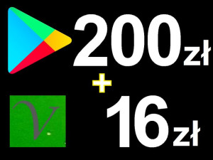 Google Play 200 zł - Karta podarunkowa , przedpłacona 200zł