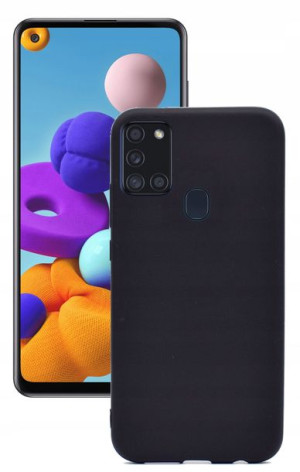 Etui plecki matowe czarne mat case do Samsung A21s