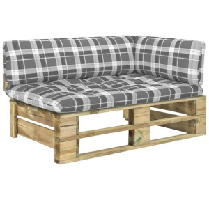 Ogrodowa sofa narożna z palet, impregnowane drewno sosnowe