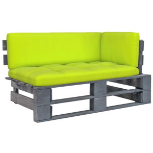 Ogrodowa sofa narożna z palet, szara, drewno sosnowe