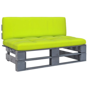 Ogrodowa sofa środkowa z palet, szara, drewno sosnowe