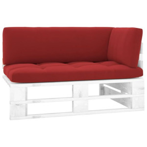 Ogrodowa sofa narożna z palet, biała, drewno sosnowe