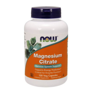 Minerały Magnez Now Foods Magnesium Citrate 400 mg 120vkaps