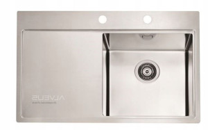 Alveus Pure 40 Zlewozmywak Stalowy Satyna Prawy