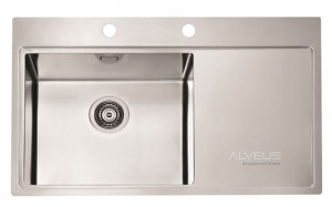 Alveus Pure 50 Zlewozmywak Stalowy Satyna Lewy