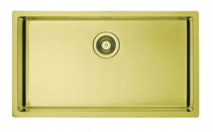 Alveus Quadrix 60 Zlewozmywak Stalowy Złoty