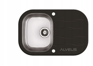 Alveus Wave20 Zlewozmywak Szklany Odwracalny Czarn