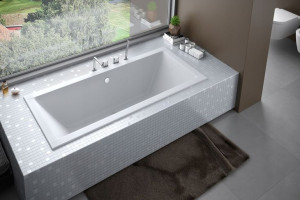 Besco Quadro Slim Wanna Prostokątna 175x80cm Biała