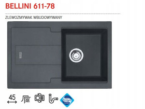 Franke Zlewozmywak Granitowy Bellini 611-78 Grafit