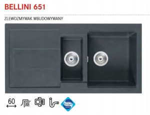 Franke Zlewozmywak Granitowy Bellini 651 Grafitowy