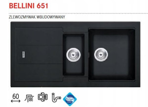 Franke Zlewozmywak Granitowy Bellini 651 Onyx