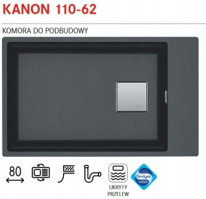 Franke Zlewozmywak Granitowy Kanon 110-62 Grafit