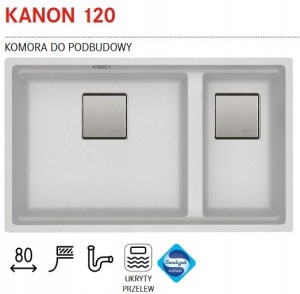 Franke Zlewozmywak Granitowy Kanon 120 Biały Polar
