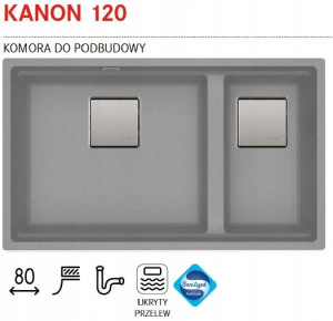 Franke Zlewozmywak Granitowy Kanon 120 Kamienny