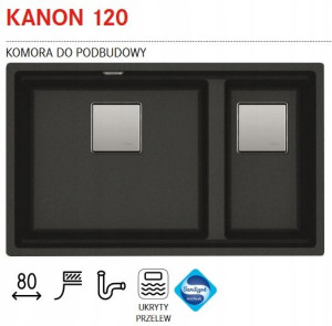 Franke Zlewozmywak Granitowy Kanon 120 Onyx