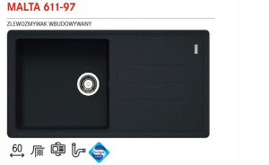 Franke Zlewozmywak Granitowy Malta 611-97 Onyx