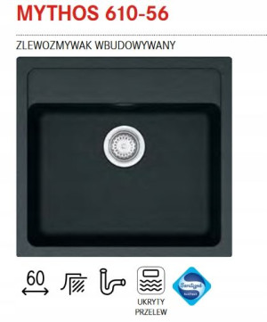 Franke Zlewozmywak Granitowy Mythos 610-56 Grafit