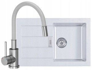 Franke Zlewozmywak Sirius 611-78 + Bateria Biała