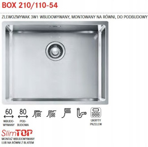 Franke Zlewozmywak Stalowy Box 210/110 -54