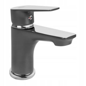 Invena Dokos Bateria Umywalkowa Grafit / Chrom