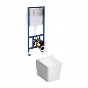 Omnires Boston Podtynkowy Zestaw Wc 4w1 Biel-chrom