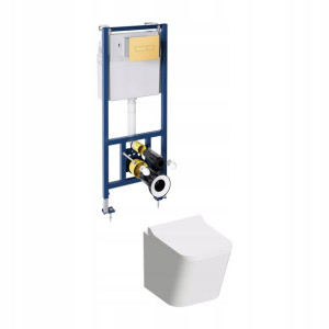 Omnires Fontana Podtynkowy Zestaw Wc 4w1 Biel-złot