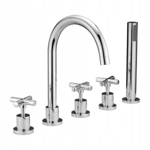 Omnires Modern Bateria Wannowa 4-otworowa Chrom