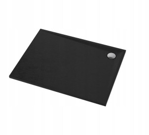 Omnires Stone Brodzik Prostokątny 90-100cm Czarny