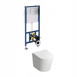 Omnires Tampa Podtynkowy Zestaw Wc 4w1, Biel-chrom